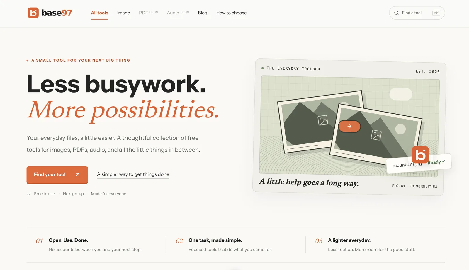 base97 website home page